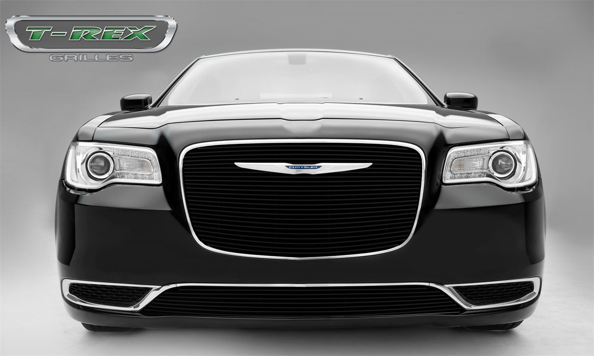T-Rex Grilles 21436B Billet Series Grille; Horizontal; Aluminum; Black; 1 Pc; Overlay; - Truck Part Superstore