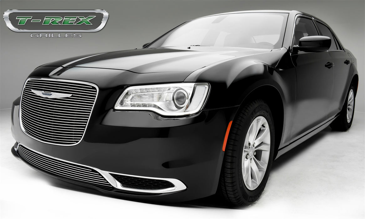T-Rex Grilles 21436 Billet Series Grille; Horizontal; Aluminum; Polished; 1 Pc; Overlay; - Truck Part Superstore