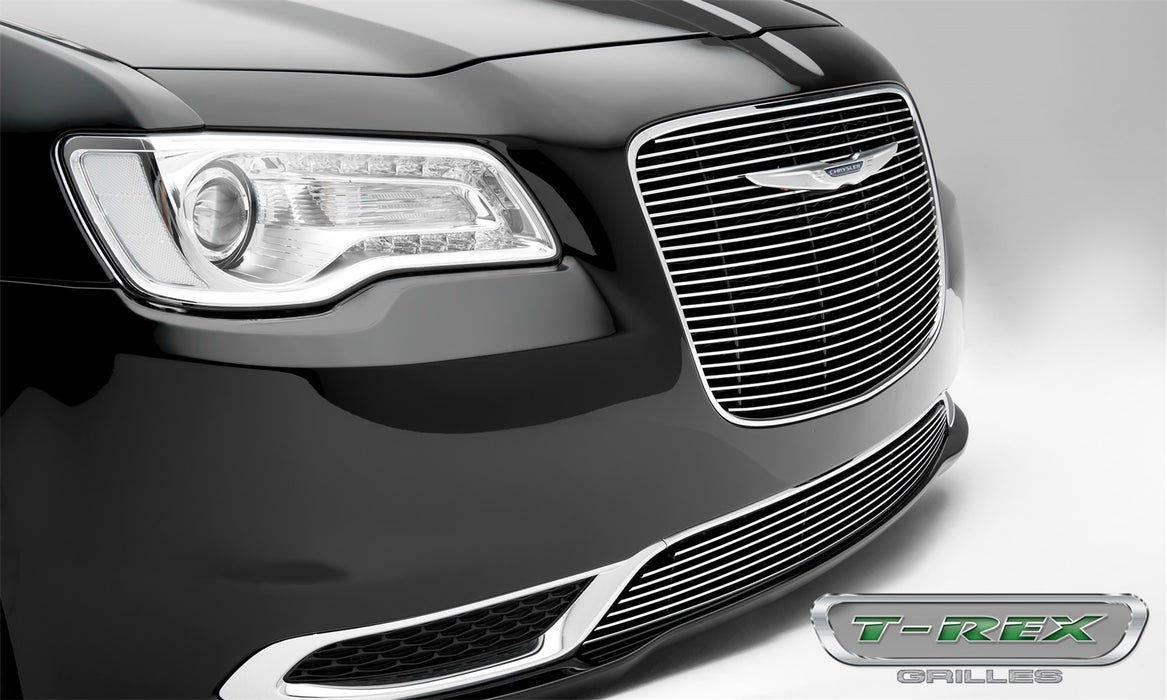 T-Rex Grilles 21436 Billet Series Grille; Horizontal; Aluminum; Polished; 1 Pc; Overlay; - Truck Part Superstore