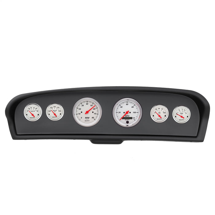 AutoMeter 2144-03 DIRECT FIT DASH KIT; FORD TRUCK 61-66; TACH/MPH/FUEL/OILP/WTMP/VOLT; ARCTIC WHIT - Truck Part Superstore