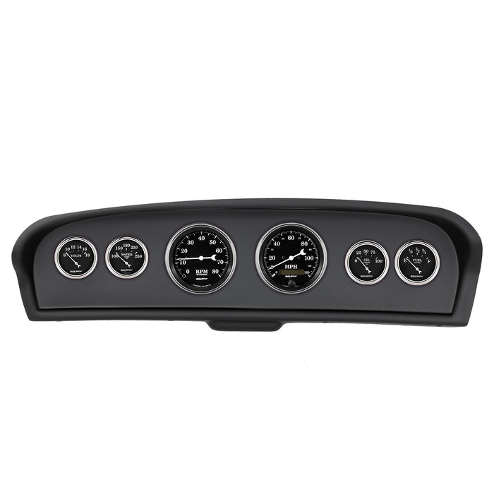 AutoMeter 2144-07 DIRECT FIT DASH KIT; FORD TRUCK 61-66; TACH/MPH/FUEL/OILP/WTMP/VOLT; OLD TYME BL - Truck Part Superstore