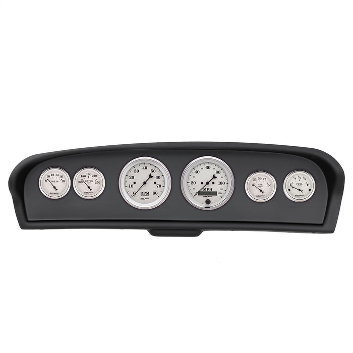 AutoMeter 2144-08 DIRECT FIT DASH KIT; FORD TRUCK 61-66; TACH/MPH/FUEL/OILP/WTMP/VOLT; OLD-TYME WH - Truck Part Superstore