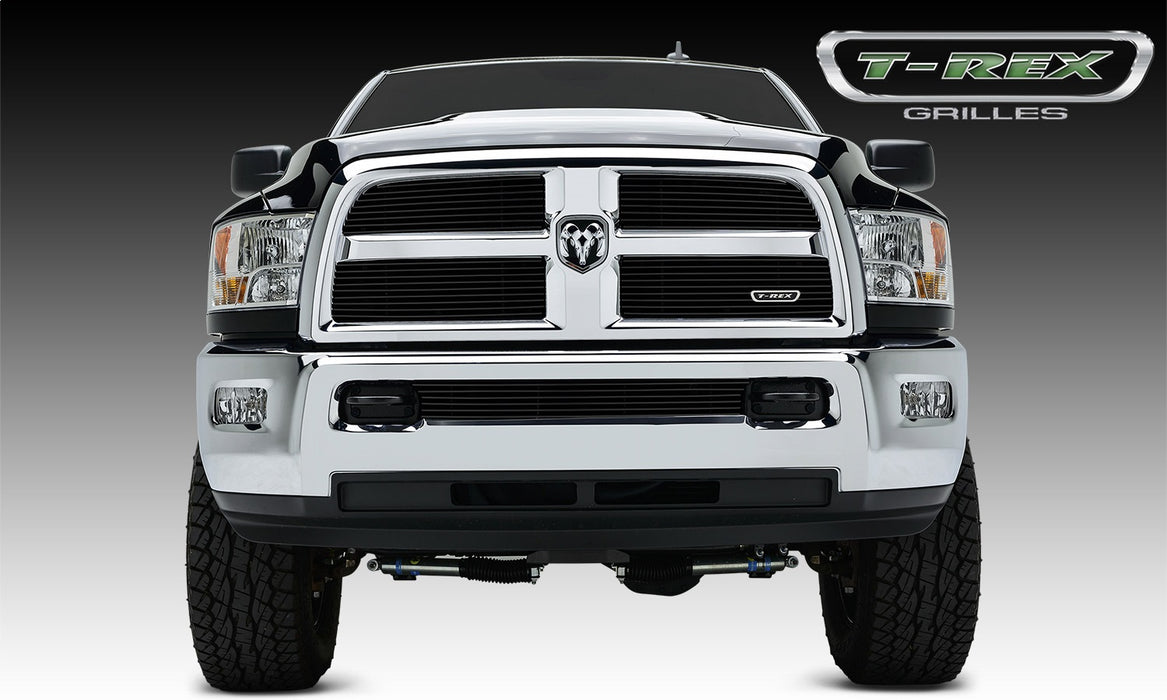 T-Rex Grilles 21452B Billet Series Grille; Horizontal; Aluminum; Black; 4 Pc; Replacement; - Truck Part Superstore