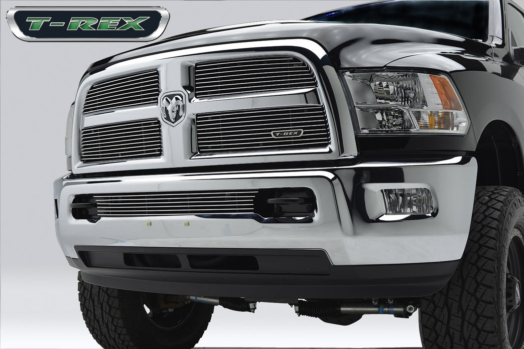 T-Rex Grilles 21452 Billet Series Grille; Horizontal; Aluminum; Polished; 4 Pc; Replacement; - Truck Part Superstore