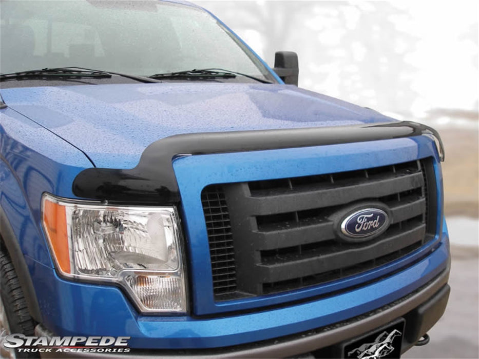 Stampede 2147-2 Vigilante Premium Hood Protector; Smoke; Behind Grille; - Truck Part Superstore