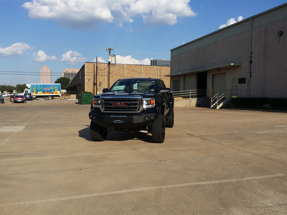 Road Armor 214R0B Stealth Winch Front Bumper; Steel; Satin Black; Square Fog Light Holes; - Truck Part Superstore