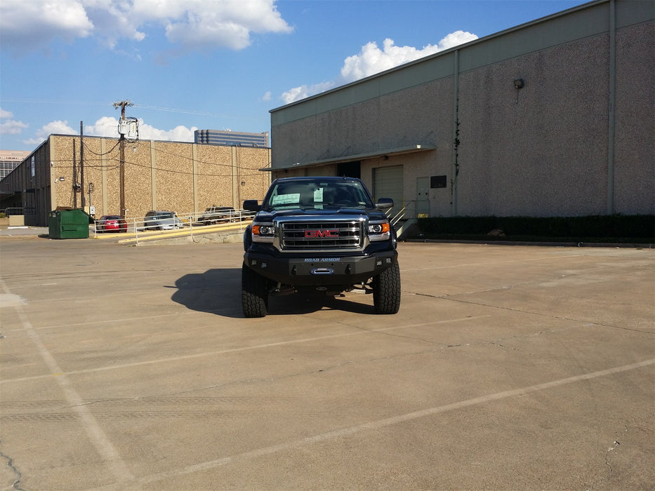 Road Armor 214R0B Stealth Winch Front Bumper; Steel; Satin Black; Square Fog Light Holes; - Truck Part Superstore