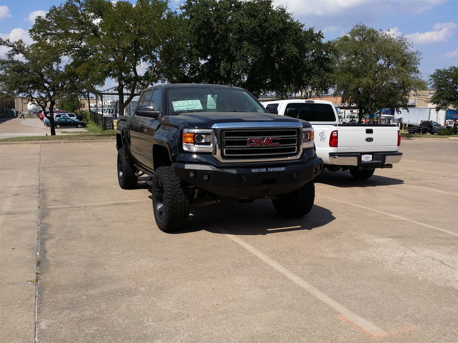 Road Armor 214R0B Stealth Winch Front Bumper; Steel; Satin Black; Square Fog Light Holes; - Truck Part Superstore