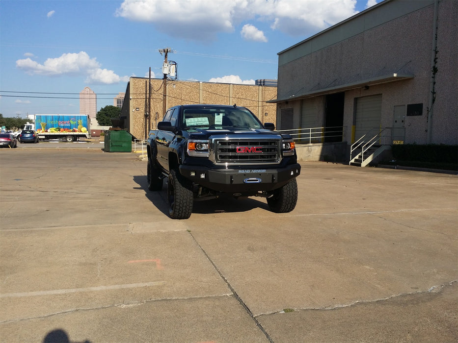 Road Armor 214R0B Stealth Winch Front Bumper; Steel; Satin Black; Square Fog Light Holes; - Truck Part Superstore