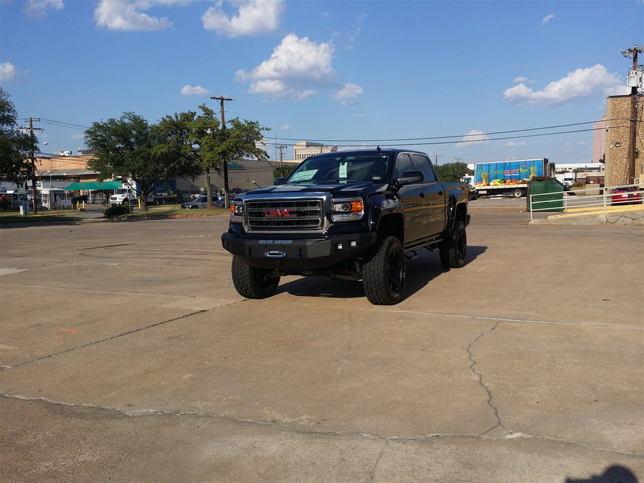 Road Armor 214R0B Stealth Winch Front Bumper; Steel; Satin Black; Square Fog Light Holes; - Truck Part Superstore