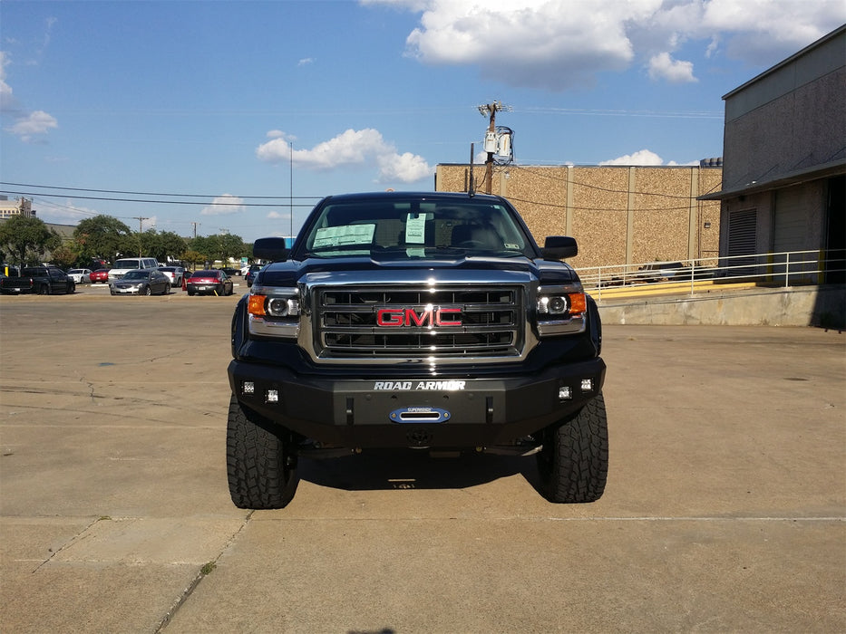 Road Armor 214R0B Stealth Winch Front Bumper; Steel; Satin Black; Square Fog Light Holes; - Truck Part Superstore