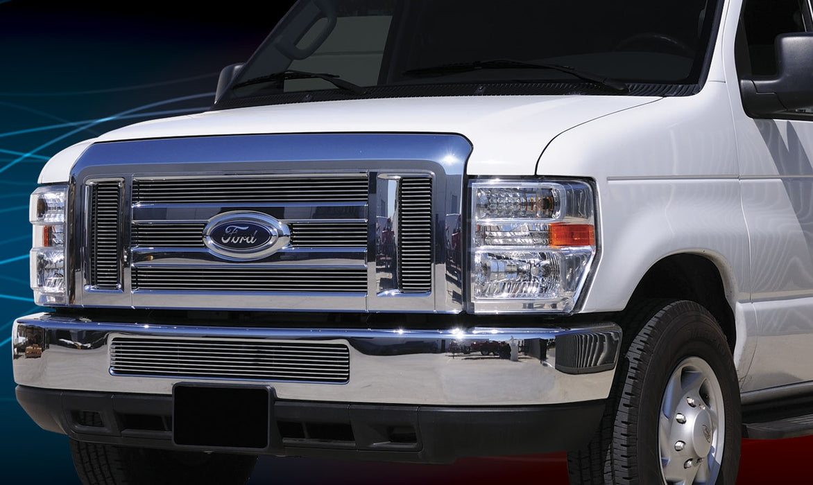 T-Rex Grilles 21501 Billet Series Grille; Horizontal; Aluminum; Polished; 6 Pc; Overlay; - Truck Part Superstore
