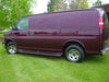 Owens Products 2153 Running Boards Glastep Custom Molded Fiberglass 97-23 GMC Savana Full Size W/O Cladding/Chevrolet Express W/O Cladding 135 Inch Fiberglass Gray Owens Products - Truck Part Superstore