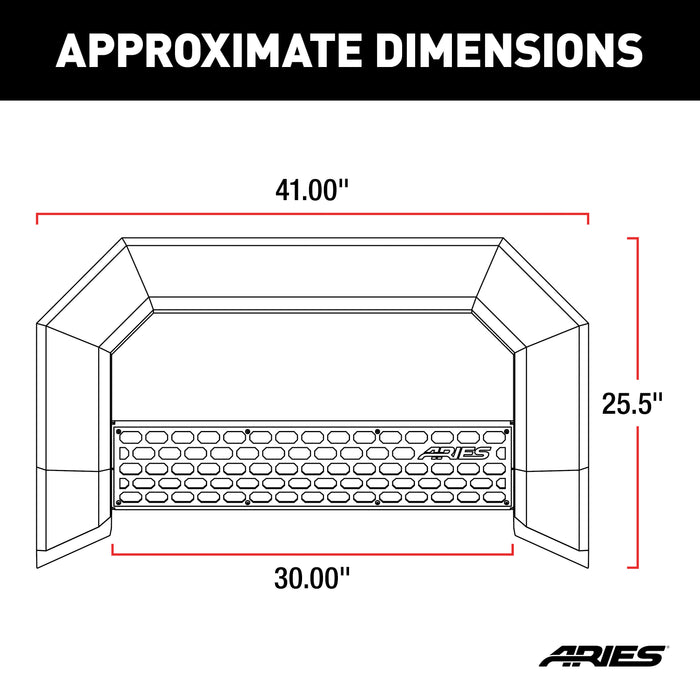 ARIES 2153002 AdvantEDGE 5-1/2in. Chrome Aluminum Bull Bar; Select Ford F250; F350; F450; F550 - Truck Part Superstore