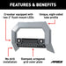 ARIES 2153102 AdvantEDGE 5-1/2in. Chrome Aluminum Bull Bar with Lights; Select Ford Super Duty - Truck Part Superstore