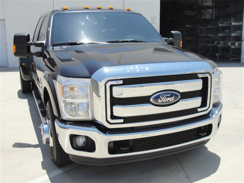 T-Rex Grilles 21546B Billet Series Grille; Horizontal; Aluminum; Black; 4 Pc; Overlay; - Truck Part Superstore
