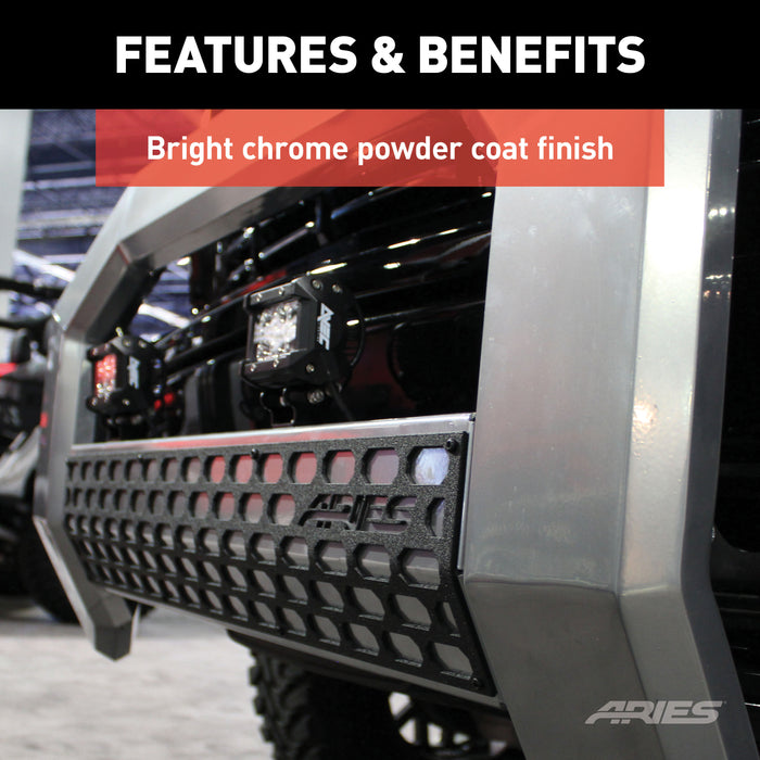 ARIES 2155001 AdvantEDGE 5-1/2in. Chrome Aluminum Bull Bar; Select Dodge; Ram 2500; 3500 - Truck Part Superstore