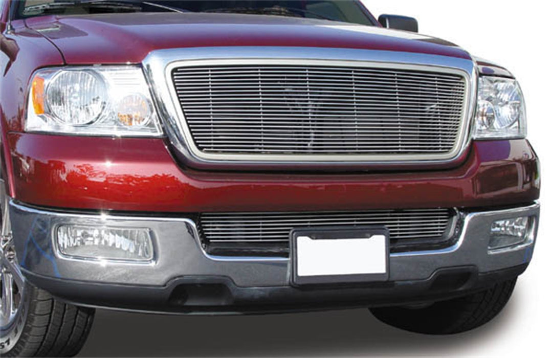 T-Rex Grilles 21551 Billet Series Grille; Horizontal; Aluminum; Polished; 1 Pc; Overlay; - Truck Part Superstore
