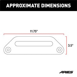 ARIES 2156070 ARIES 2156070 Black Aluminum Hawse Fairlead - Truck Part Superstore