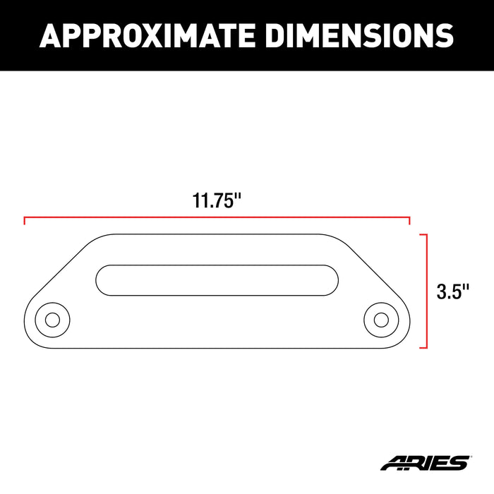 ARIES 2156070 ARIES 2156070 Black Aluminum Hawse Fairlead - Truck Part Superstore