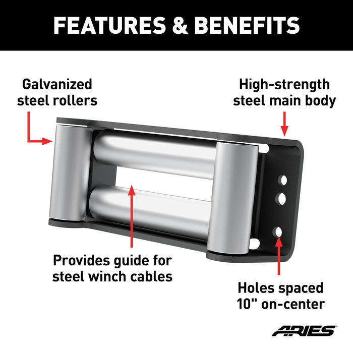 ARIES 2156071 ARIES 2156071 Winch Roller Fairlead - Truck Part Superstore