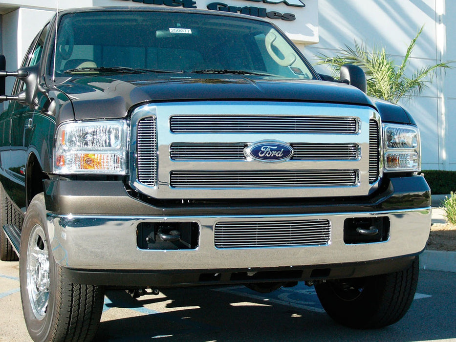 T-Rex Grilles 21561 Billet Series Grille; Horizontal; Aluminum; Polished; 6 Pc; Overlay; - Truck Part Superstore