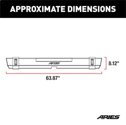 ARIES 2157000 TrailCrusher Jeep Wrangler JK Steel Rear Bumper; 12.5K - Truck Part Superstore