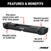 ARIES 2157000 TrailCrusher Jeep Wrangler JK Steel Rear Bumper; 12.5K - Truck Part Superstore