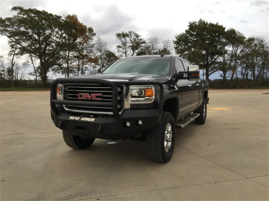 Road Armor 215R5B Stealth Winch Front Bumper; Lonestar Guard; Satin Black; Square Fog Light Holes; - Truck Part Superstore