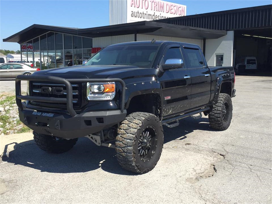Road Armor 215R5B Stealth Winch Front Bumper; Lonestar Guard; Satin Black; Square Fog Light Holes; - Truck Part Superstore