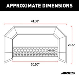 ARIES 2164001 AdvantEDGE 5-1/2in. Black Aluminum Bull Bar; Select Silverado; Sierra 2500; 3500 - Truck Part Superstore