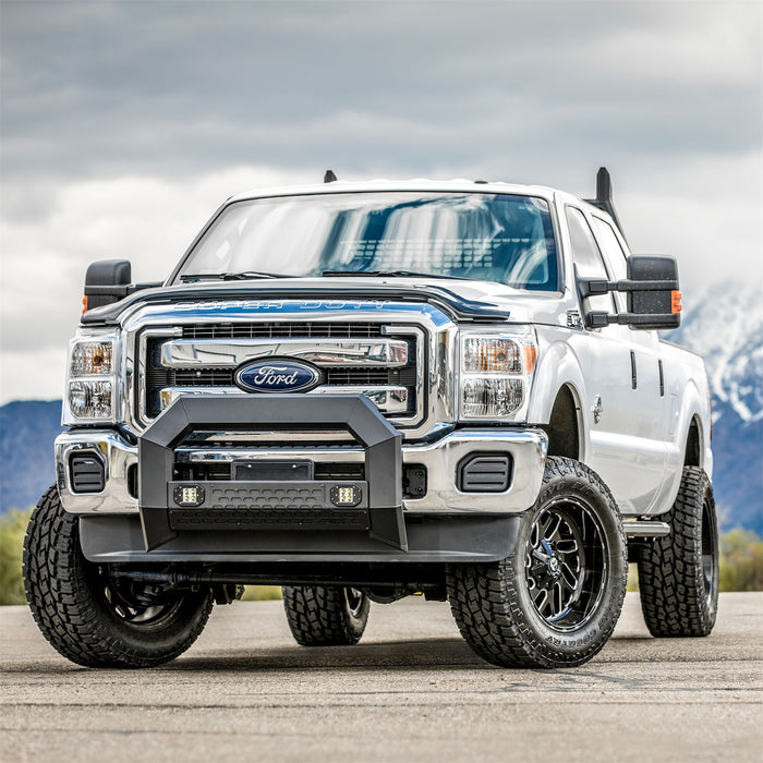 ARIES 2164100 AdvantEDGE 5-1/2in. Black Aluminum Bull Bar with Lights; Select Silverado; Sierr - Truck Part Superstore