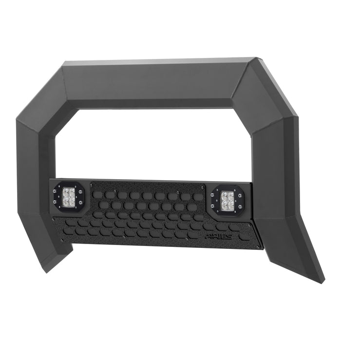 ARIES 2164101 AdvantEDGE 5-1/2in. Black Aluminum Bull Bar with Lights; Select Silverado; Sierr - Truck Part Superstore