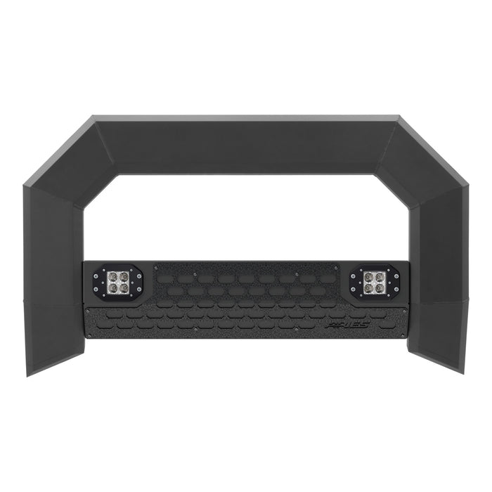 ARIES 2164101 AdvantEDGE 5-1/2in. Black Aluminum Bull Bar with Lights; Select Silverado; Sierr - Truck Part Superstore