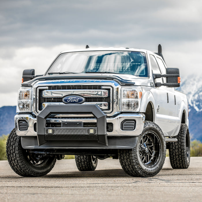 ARIES 2164101 AdvantEDGE 5-1/2in. Black Aluminum Bull Bar with Lights; Select Silverado; Sierr - Truck Part Superstore