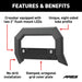 ARIES 2164103 AdvantEDGE 5-1/2in. Black Aluminum Bull Bar with Lights; Select Silverado; Sierr - Truck Part Superstore