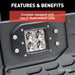 ARIES 2164103 AdvantEDGE 5-1/2in. Black Aluminum Bull Bar with Lights; Select Silverado; Sierr - Truck Part Superstore