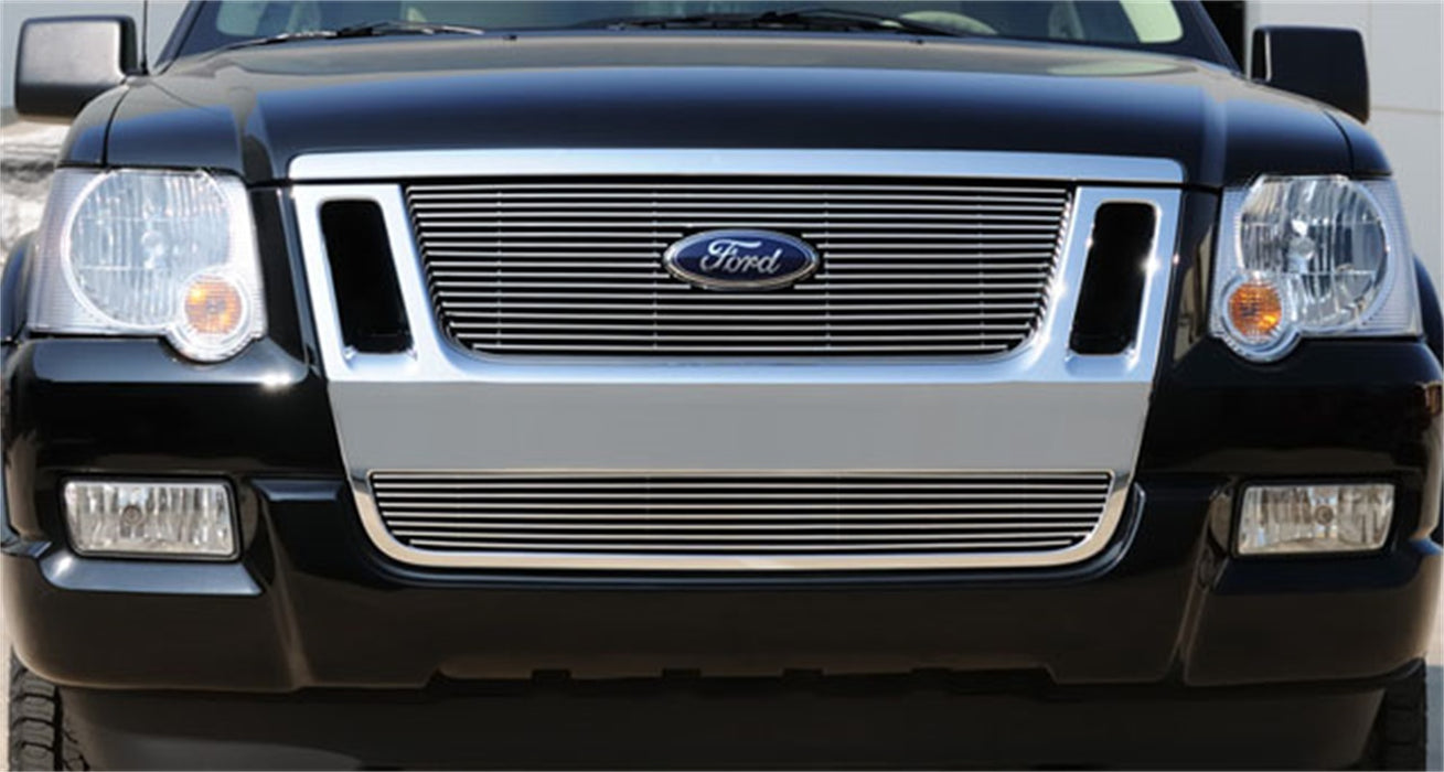 T-Rex Grilles 21662 Billet Series Grille; Horizontal; Aluminum; Polished; 1 Pc; Overlay; - Truck Part Superstore