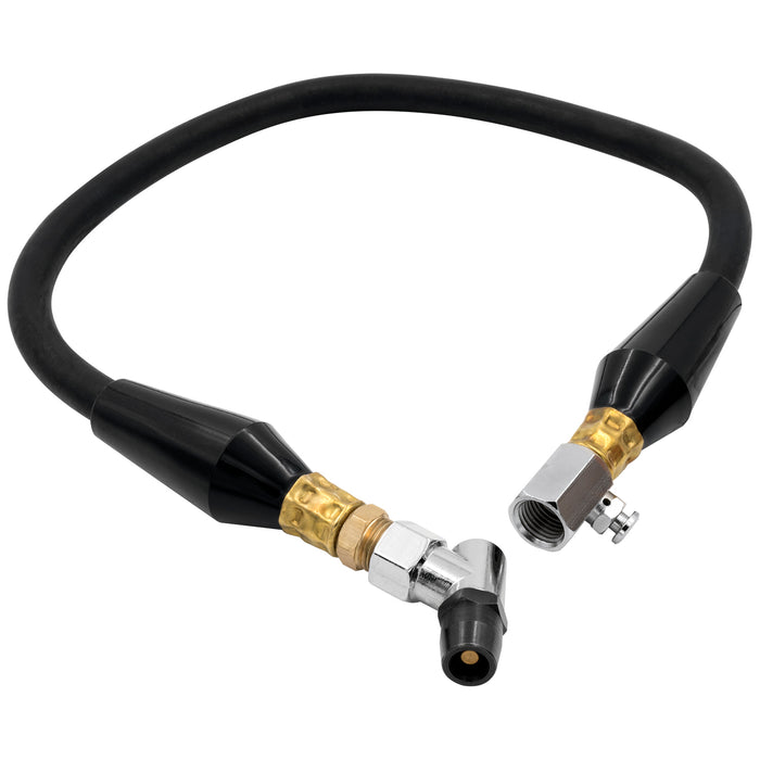 AutoMeter 2166 AIR HOSE ASSY; TIRE PRESS; 24IN; INCL STRAIN RELIEF; BLEED/45 DEGREE BULLET CHUC - Truck Part Superstore