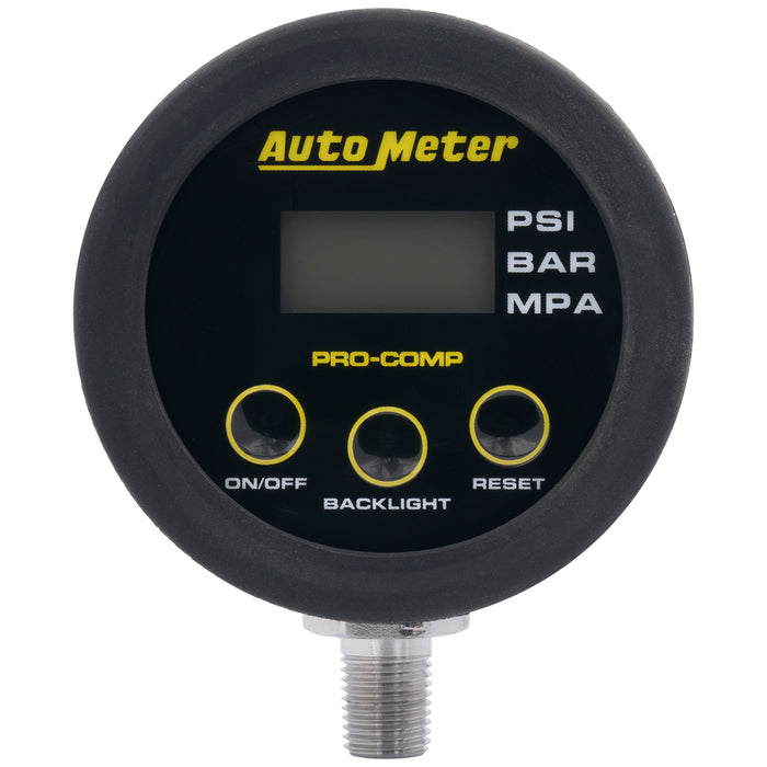 AutoMeter 2167 GAUGE HEAD; TIRE PRESS; 50 PSI/3.45 BAR; RACE DIGITAL; BACKLIT W/MEM; PRO-COMP - Truck Part Superstore