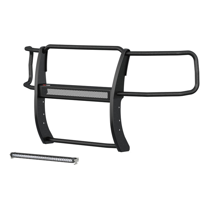 ARIES 2170018 Pro Series Black Steel Grille Guard with Light Bar; Select GMC Sierra 1500 - Truck Part Superstore