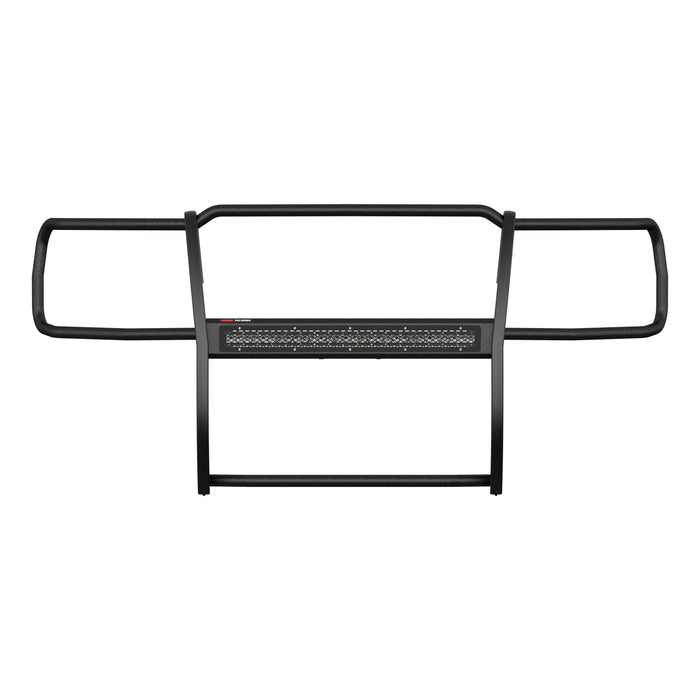 ARIES 2170020 Pro Series Black Steel Grille Guard with Light Bar; Select Silverado 2500; 3500 - Truck Part Superstore