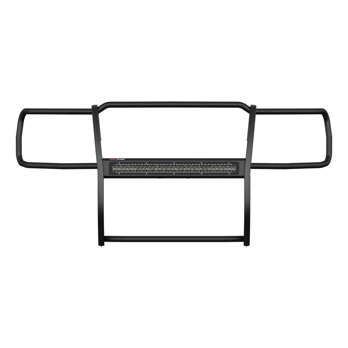 ARIES 2170024 Pro Series Black Steel Grille Guard with Light Bar; Select Chevy Silverado 1500 - Truck Part Superstore