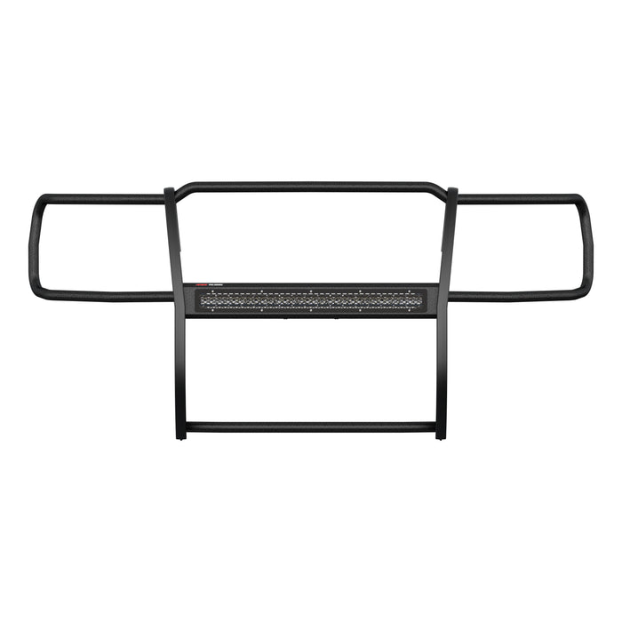 ARIES 2170024 Pro Series Black Steel Grille Guard with Light Bar; Select Chevy Silverado 1500 - Truck Part Superstore