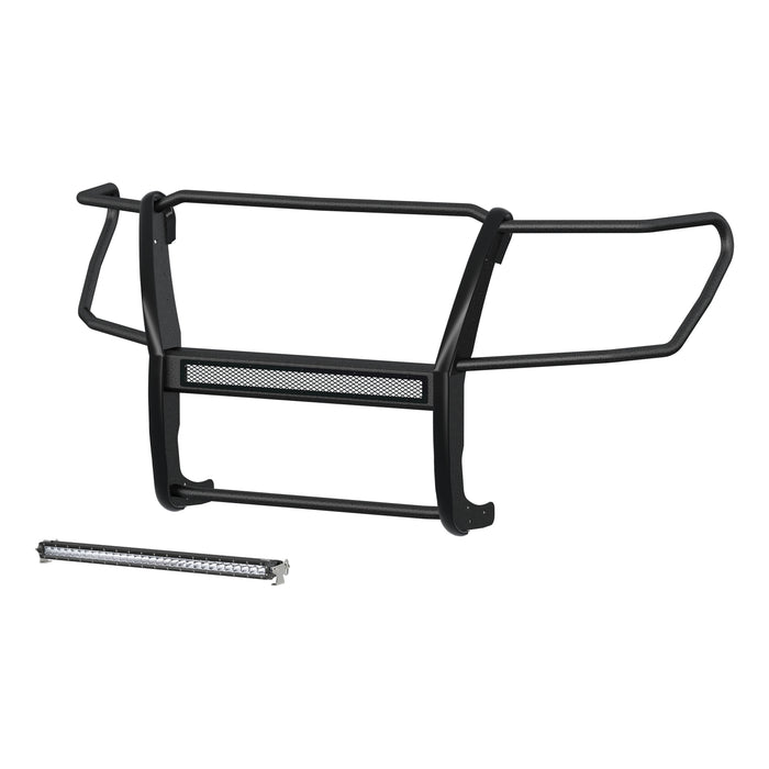 ARIES 2170029 Pro Series Black Steel Grille Guard with Light Bar; Select Nissan Titan XD - Truck Part Superstore