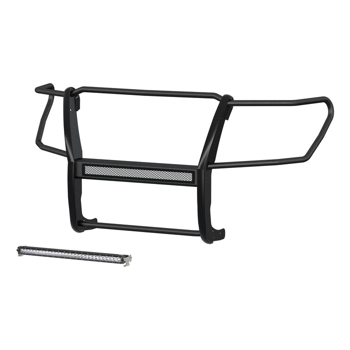 ARIES 2170029 Pro Series Black Steel Grille Guard with Light Bar; Select Nissan Titan XD - Truck Part Superstore