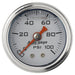 AutoMeter 2177 GAUGE; PRESS; 1.5in. DIRECT MNT; 100PSI; LIQUID FILLED MECH; WHT; 1/8in. NPTF MA - Truck Part Superstore