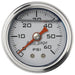AutoMeter 2179 GAUGE; PRESS; 1.5in. DIRECT MNT; 60PSI; LIQUID FILLED MECH; SLVR; 1/8in. NPTF MA - Truck Part Superstore