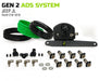 Up Down Air 218-1819 Jeep JK Tire Inflator System 4 Tire For 18-20 Jeep Wrangler 2/4 Door W/Engine Mount With Box, Fittings, Hoses and Storage Bag Black UP Down Air - Truck Part Superstore