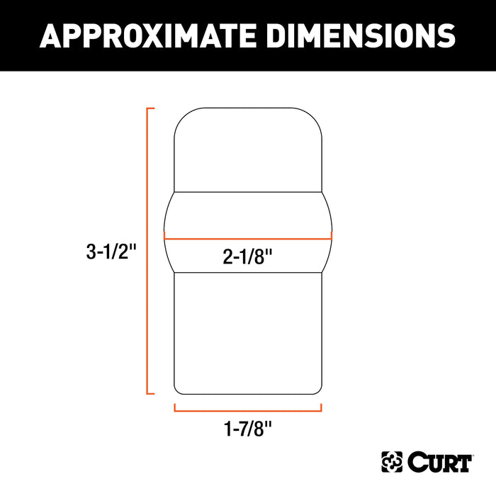 CURT 21800 CURT 21800 Black Rubber Trailer Hitch Ball Cover; 1-7/8 or 2-Inch Diameter - Truck Part Superstore